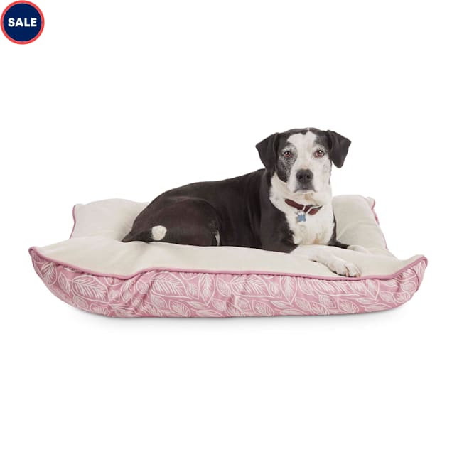 EveryYay Essentials Snooze Fest Pink Knife Leaf Lounger Dog Bed, 40" L X 30" W X 2" H - Carousel image #1