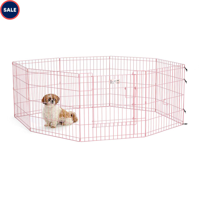 pink cage for dogs