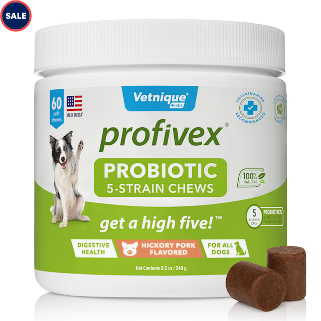 Profivex Pork Liver Flavoured Probiotic Supplement Soft Chews for Dogs, 8.5 oz., Count of 60 - Carousel image #1