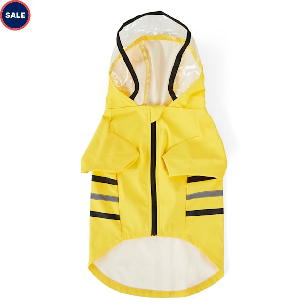 YOULY The Nature Lover Yellow Dog Raincoat, X-Small - Carousel image #1