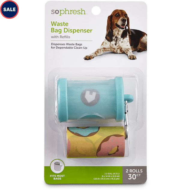 So Phresh Teal Dog Waste Bag Dispenser with Refills, 30 CT Petco