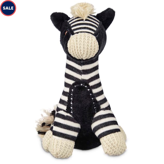 Leaps & Bounds Wildlife Plush Zebra Dog Toy, 6