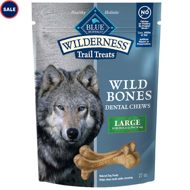 Blue Buffalo Wild Bones Dog Chew Large, 27 oz. Petco