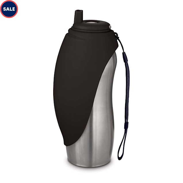 Good2go Stainless Steel And Black Silicone Dog Drinking Bottle 3 Cup Petco