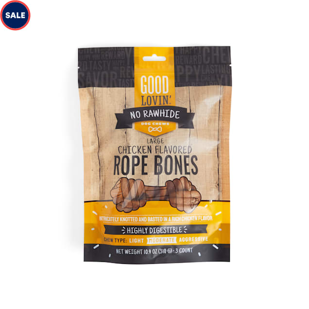 Good Lovin' ChickenFlavored Rope Bones NoRawhide Dog Chews, 10.9 oz