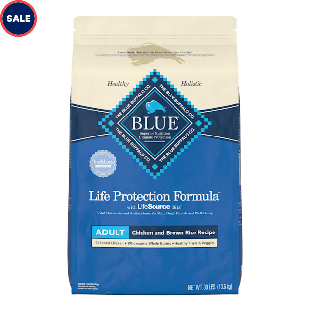 Blue Buffalo Blue Life Protection Formula Adult Chicken and Brown Rice  Recipe Dry Dog Food, 30 lbs.