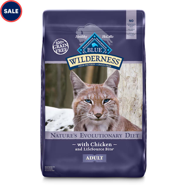 Blue Buffalo Wilderness Natural Adult High Protein Grain Free Chicken Dry Cat Food, 12 lbs. - Carousel image #1