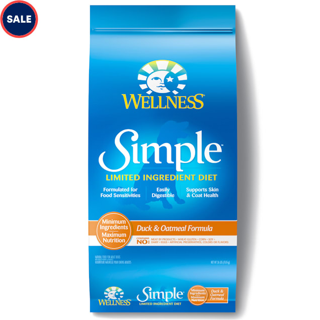 Wellness Simple Natural Limited Ingredient Duck and Oatmeal Recipe Dry Dog Food, 26 lbs. - Carousel image #1