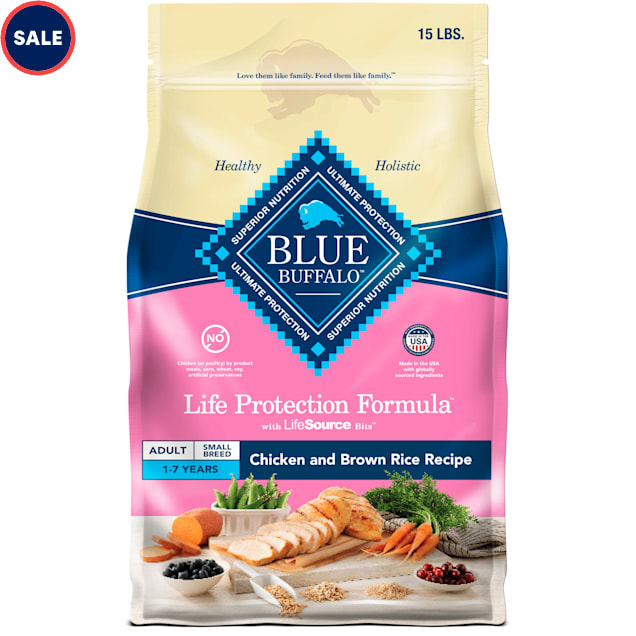 Blue Buffalo Blue Life Protection Formula Natural Adult Small Breed Chicken and Brown Rice Flavor Dry Dog Food 15 lbs