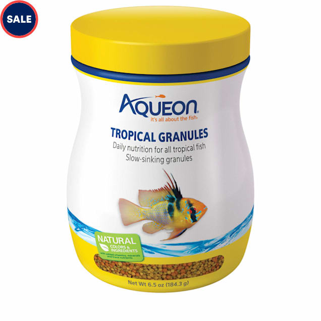 Aqueon Tropical Granules Tropical Fish Food, 6.5 oz. - Carousel image #1