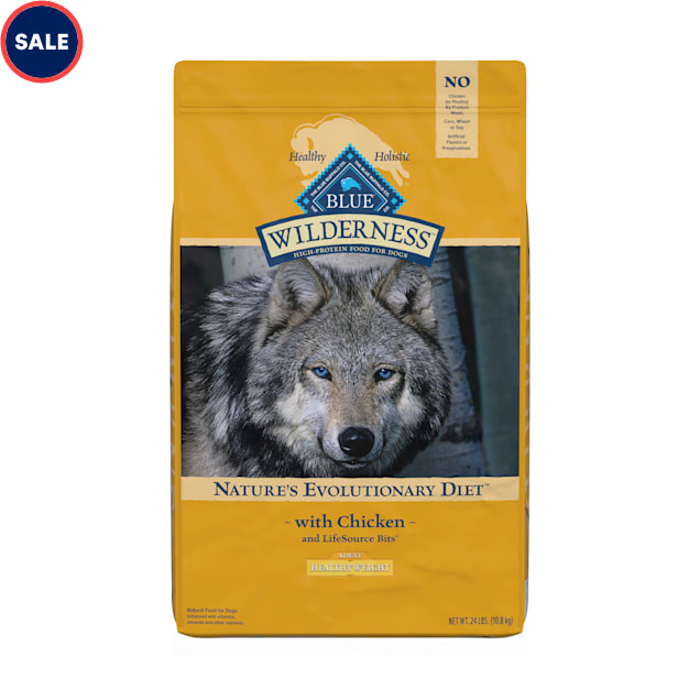 Blue Buffalo Blue Wilderness Adult Healthy Weight Chicken Recipe Dry Dog  Food, 24 lbs.