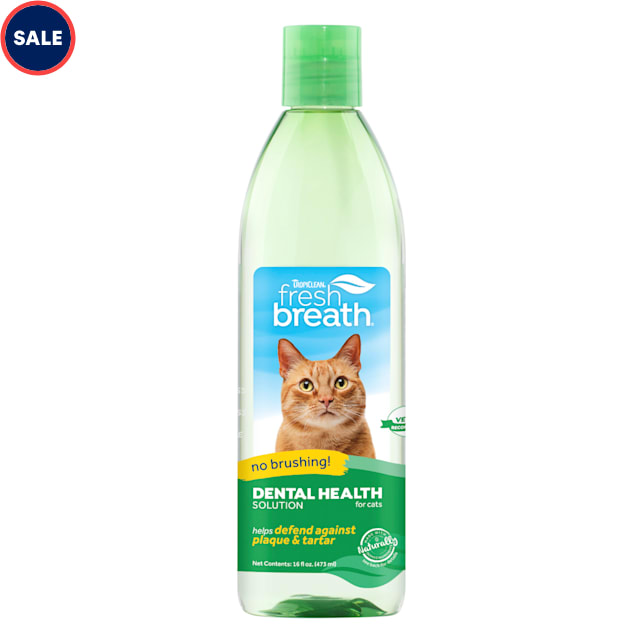 TropiClean Fresh Breath Dental Health Solution for Cats 16 fl. oz