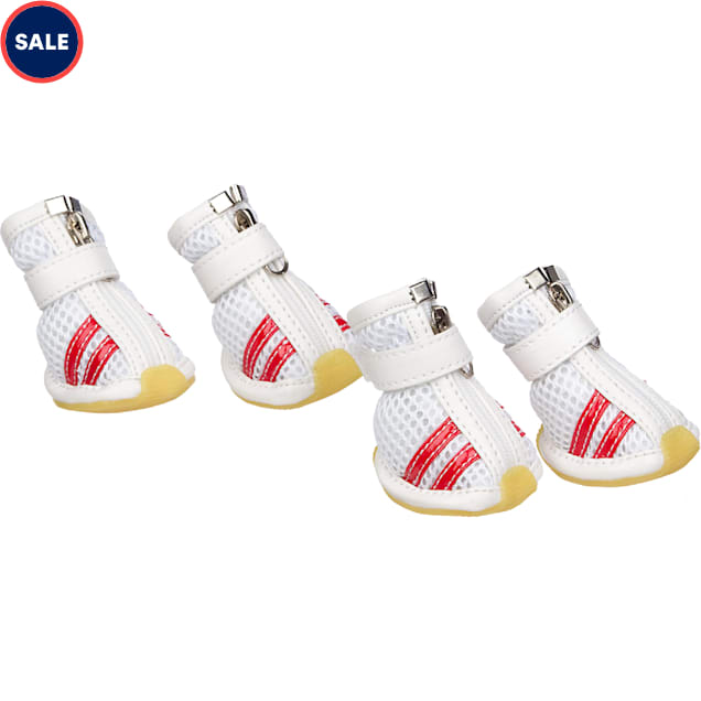 White dog shoes on sale