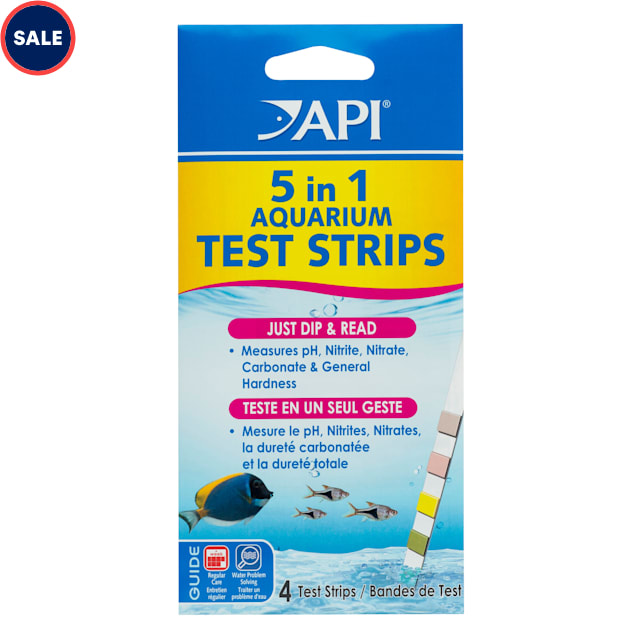 API 5 in 1 Aquarium Water Test Strips, 4 count