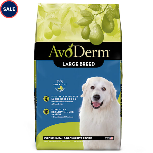 AvoDerm Natural Large Breed Chicken Meal & Brown Rice Recipe Dry Dog Food, 26 lbs. - Carousel image #1