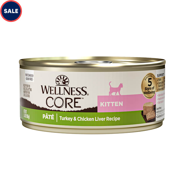 Wellness CORE Natural Grain Free Chicken Turkey Pate Wet Kitten