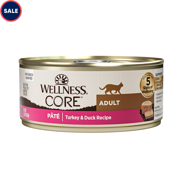 Wellness CORE Natural Grain Free Turkey Duck Pate Wet Cat Food 3 oz