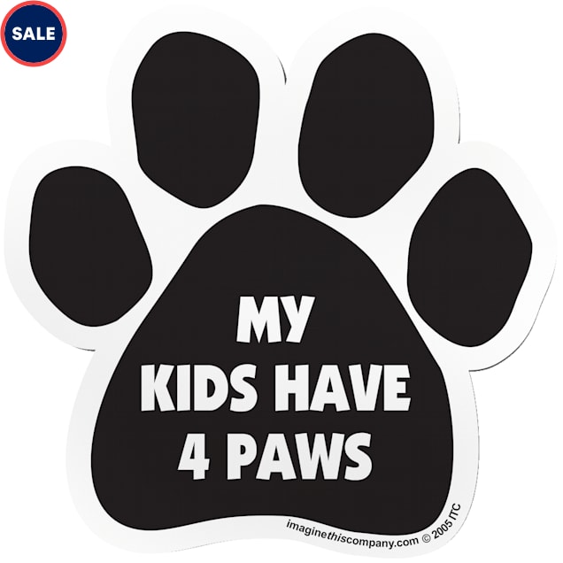 Imagine This "My Kids Have 4 Paws" Paw Car Magnet - Carousel image #1