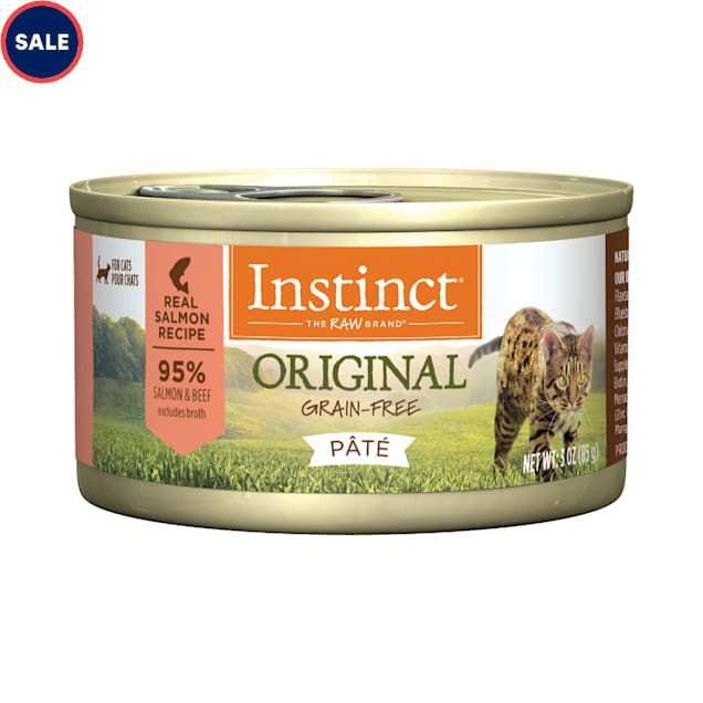 Instinct Original Grain Free Real Salmon Recipe Natural Wet Canned Cat Food by Nature's Variety, 3 oz., Case of 24 - Carousel image #1