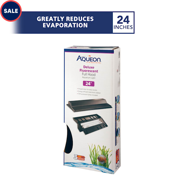 Aqueon Aquarium Black 24" Fluorescent Deluxe Full Hood - Carousel image #1