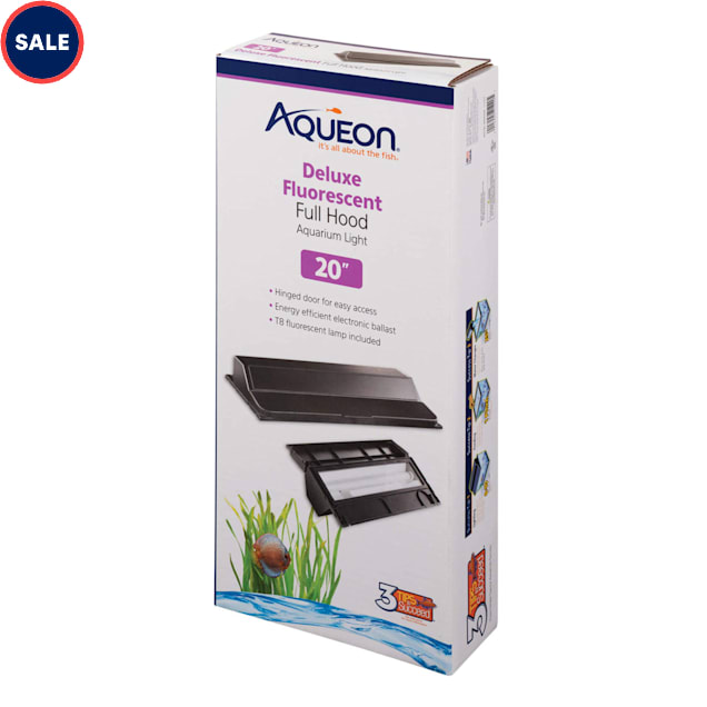 Aqueon Aquarium Black Fluorescent Deluxe Full Hood 20