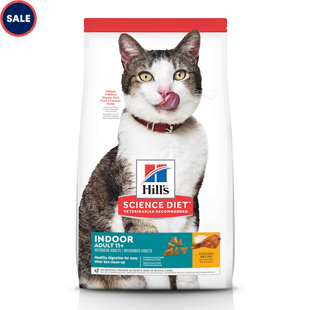 Hill's Science Diet Adult 11+ Indoor Chicken Recipe Dry Cat Food, 7 lbs. - Carousel image #1
