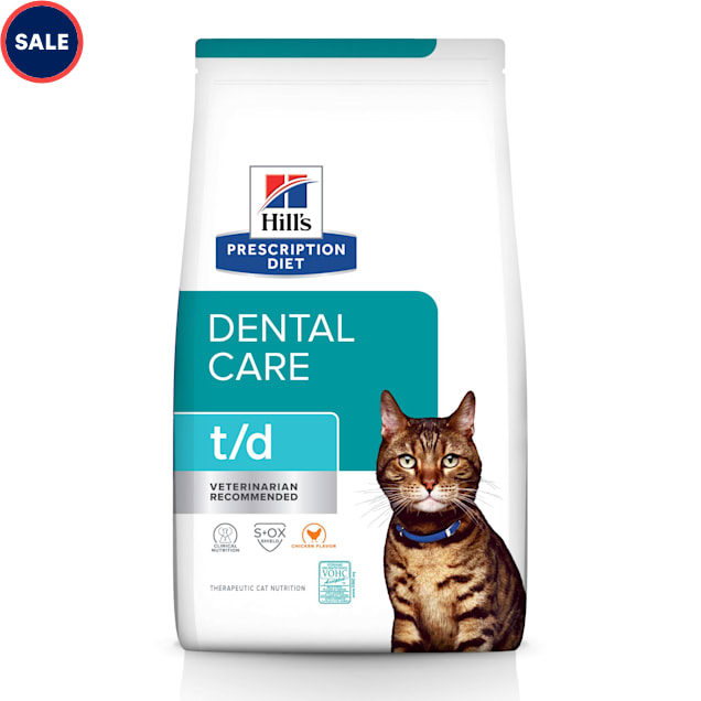 Hill's Prescription Diet t/d Dental Care Chicken Flavor Dry Cat Food, 8.5 lbs. - Carousel image #1