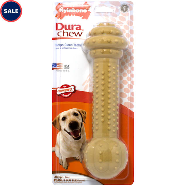 Nylabone Dura Chew Peanut Butter Dog Bone - Carousel image #1