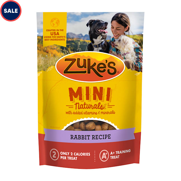Zuke s Mini Naturals Soft and Chewy Dog Treats for Training Pouch Natural Treat Bites with Rabbit Recipe 6 oz. Petco
