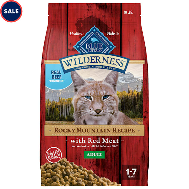 Blue Buffalo Blue Wilderness Rocky Mountain Recipe Adult Red Meat Dry Cat Food 10 lbs