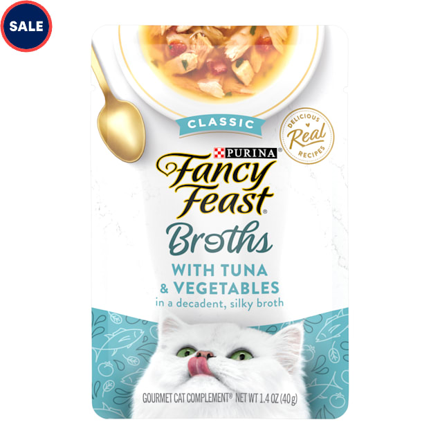 Fancy Feast Tuna Veggie Broth Cat Food Topper 1.4 oz