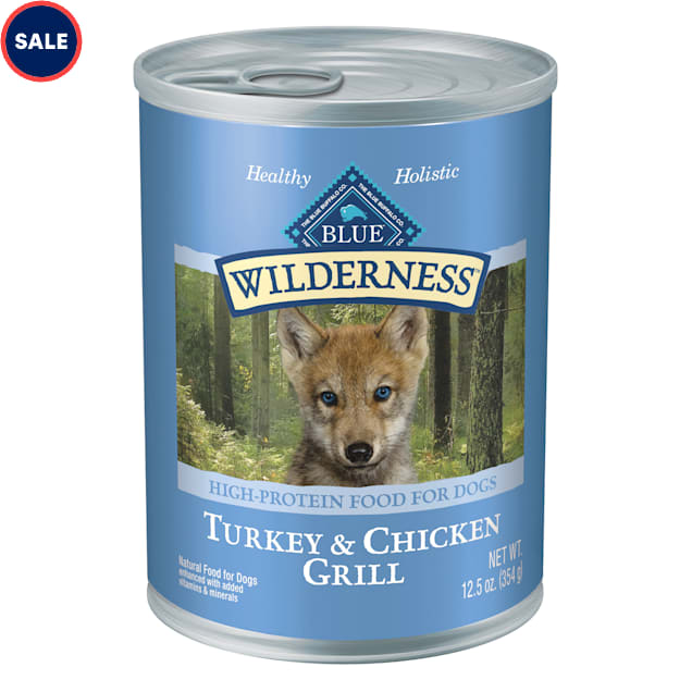 Blue Buffalo Blue Wilderness Puppy Turkey Chicken Grill Wet Dog