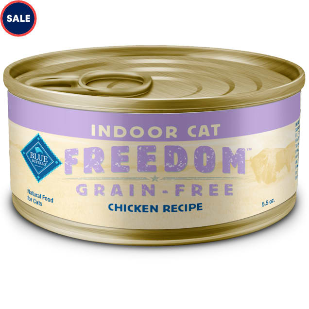 Blue Buffalo Freedom Natural Grain-Free, Chicken, Indoor Adult Wet Cat Food, 5.5 oz., Case of 24 - Carousel image #1