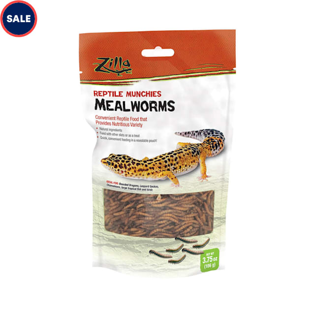 Zilla Munchies Mealworms Reptile Food, 3.75 oz. - Carousel image #1