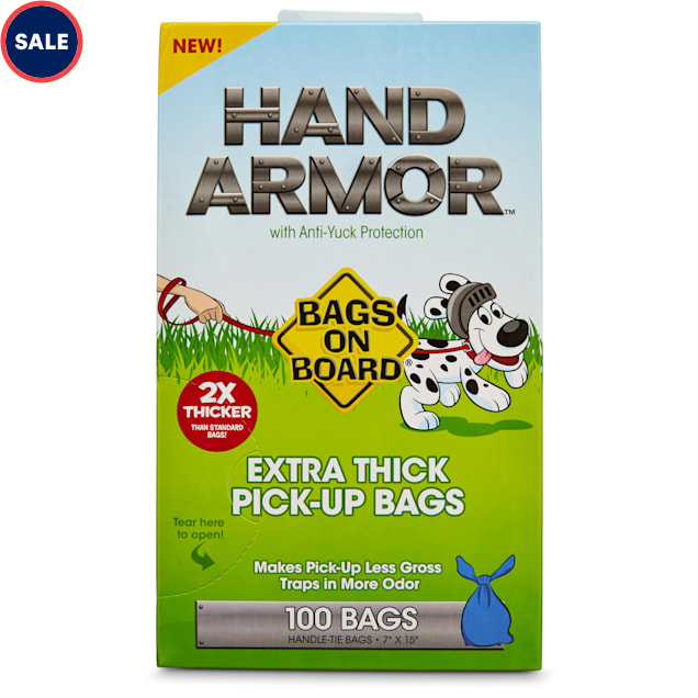 BAGS ON BOARD Hand Armor Extra Thick Pick-Up Bags, 200 count 