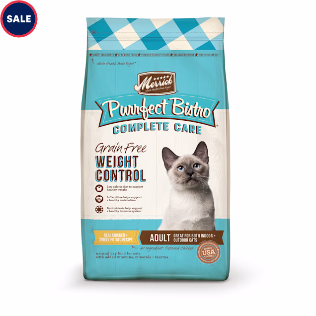 Merrick Purrfect Bistro Complete Care Weight Control Chicken Recipe Dry Cat Food, 7 lbs. - Carousel image #1
