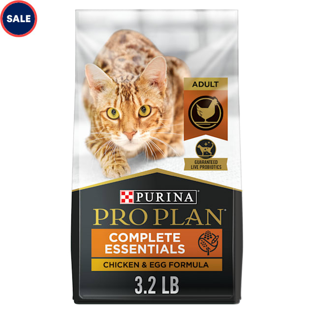 Purina Pro Plan Grain Free, High Protein Natural Chicken & Egg Formula Dry Cat Food, 3.2 lbs. - Carousel image #1