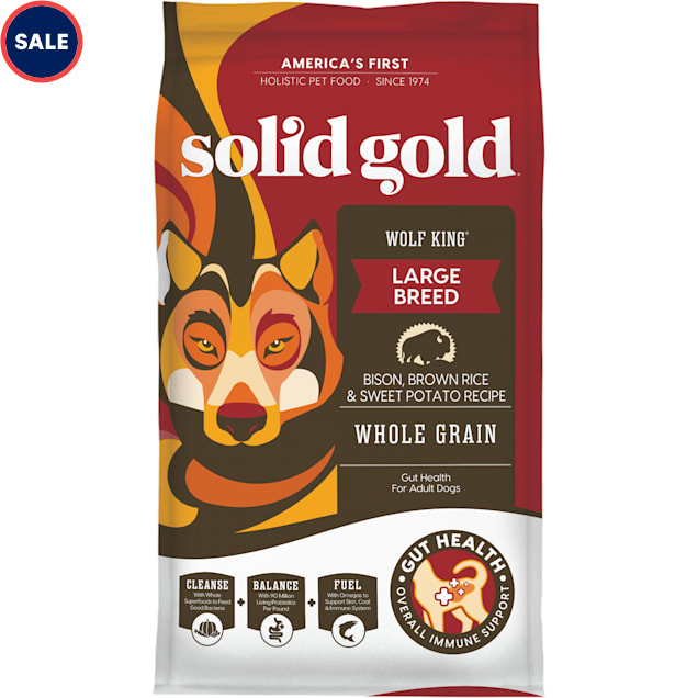 Solid Gold Wolf King Bison, Brown Rice & Sweet Potatoes Adult Dog Food, 24  lbs.