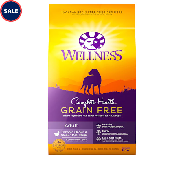 Wellness Complete Health Natural Grain Free Adult Deboned Chicken & Chicken Meal Recipe Dry Dog Food, 24 lbs. - Carousel image #1