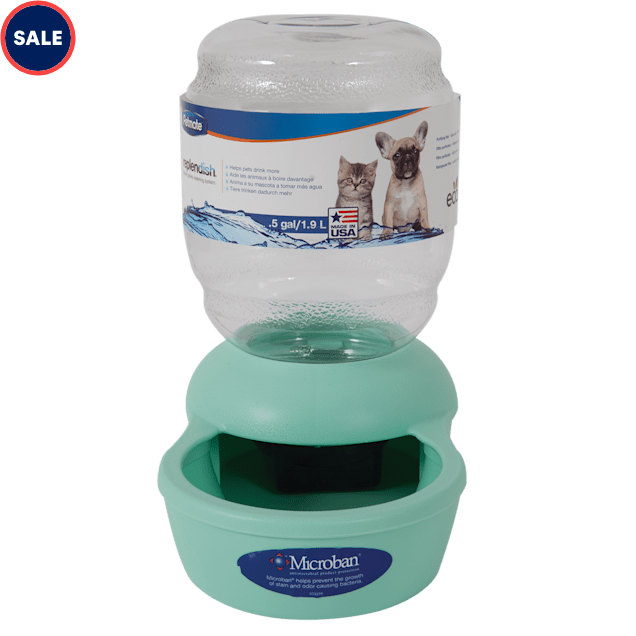 Petmate Replendish Gravity Waterer Mint Cat Bowl, 0.5 gallon Petco