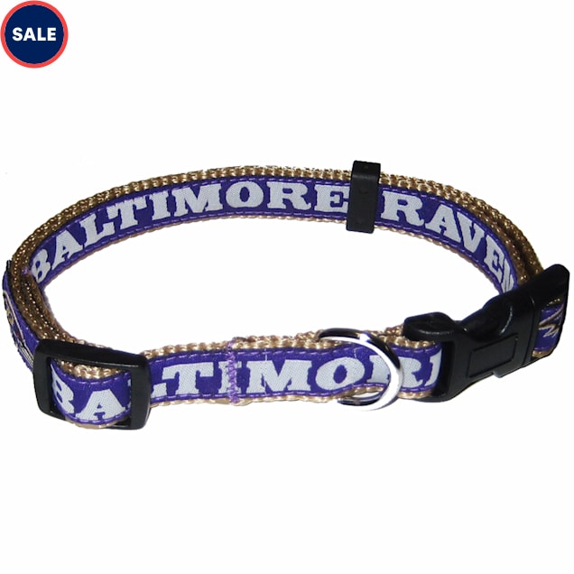 Pets First Baltimore Ravens NFL Dog Collar, Small - Carousel image #1