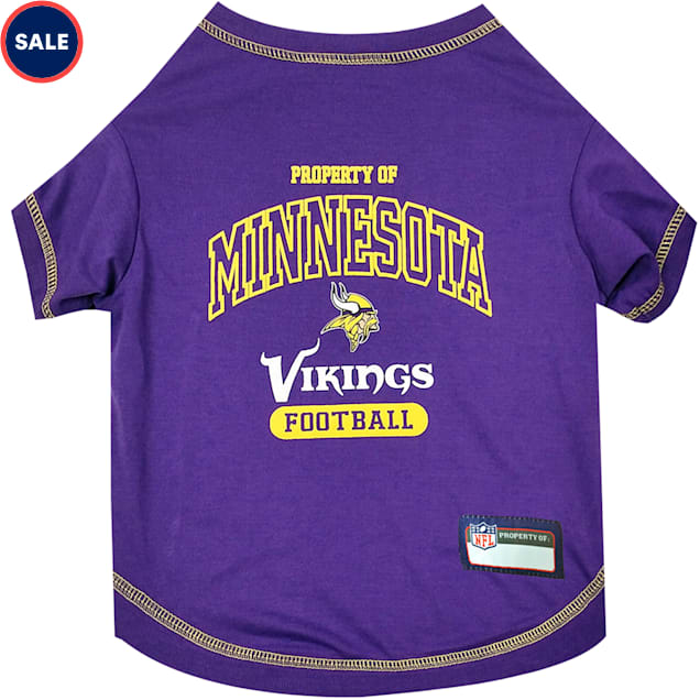 Pets First NFL NFC North T-Shirt For Dogs, Large, Minnesota Vikings | Petco