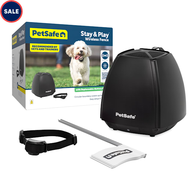 PetSafe Stay & Play Wireless Fence with Replaceable Battery Collar for Dogs