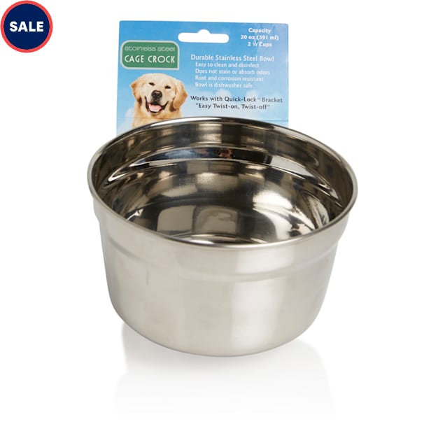 Lixit Stainless Steel Crock, Medium - Carousel image #1