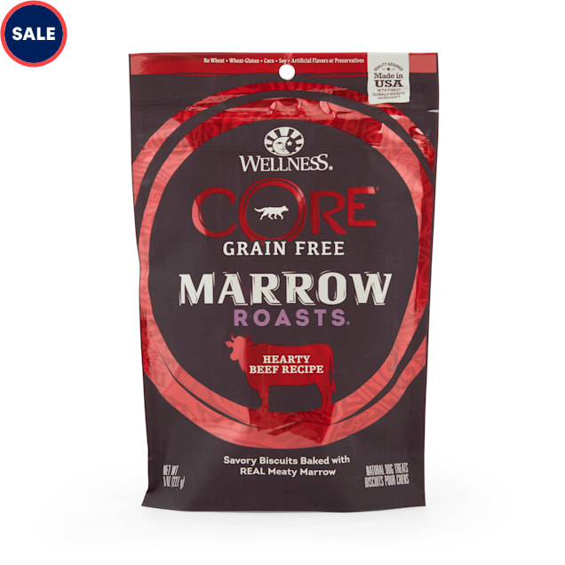 Wellness CORE Natural Grain Free Marrow Roasts Beef Recipe Dog Treats 8 oz