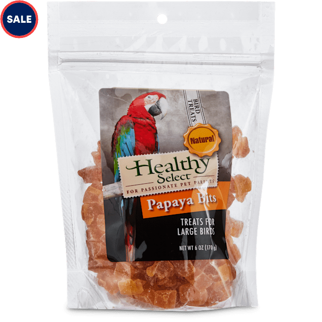 Healthy Select Papaya Bits Treats for Large Birds, 6 oz.