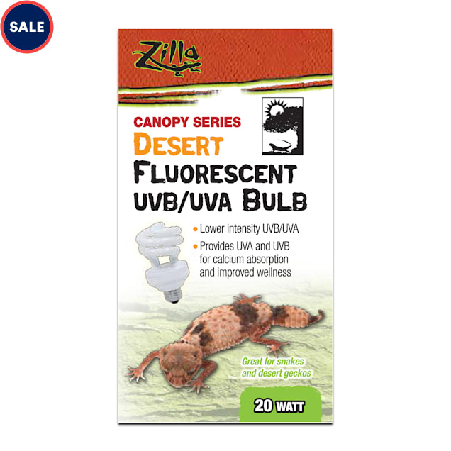 Zilla Desert Fluorescent UVB/UVA Bulb, 20 Watt Petco