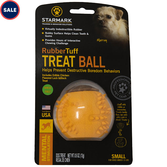 Starmark Rubber Tuff Treat Ball, Small - Carousel image #1