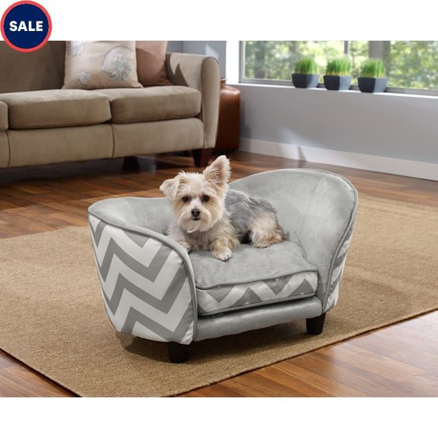 Enchanted Home Pet Grey Chevron Ultra Plush Snuggle Pet Bed, 26.5" x 16