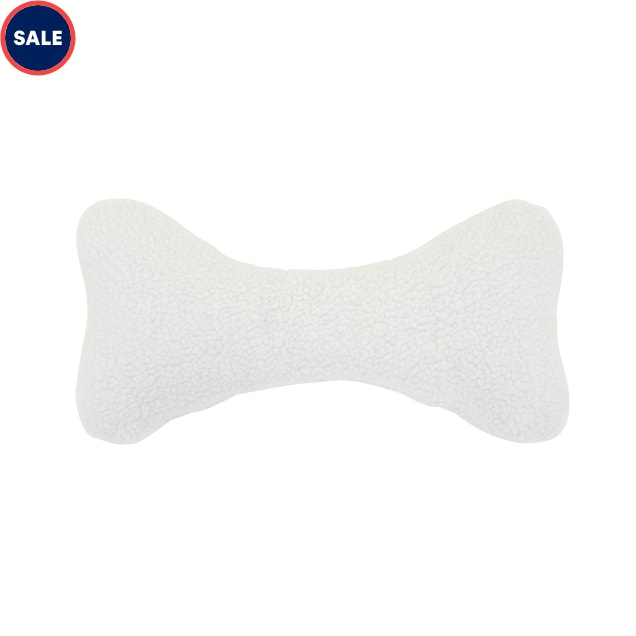 Carolina Pet Company White Plush Bone Dog Pillow/Toy, 24" L x 12" W - Carousel image #1